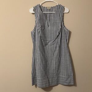 Daniel Cremieux Blue and White Striped Mini Dress